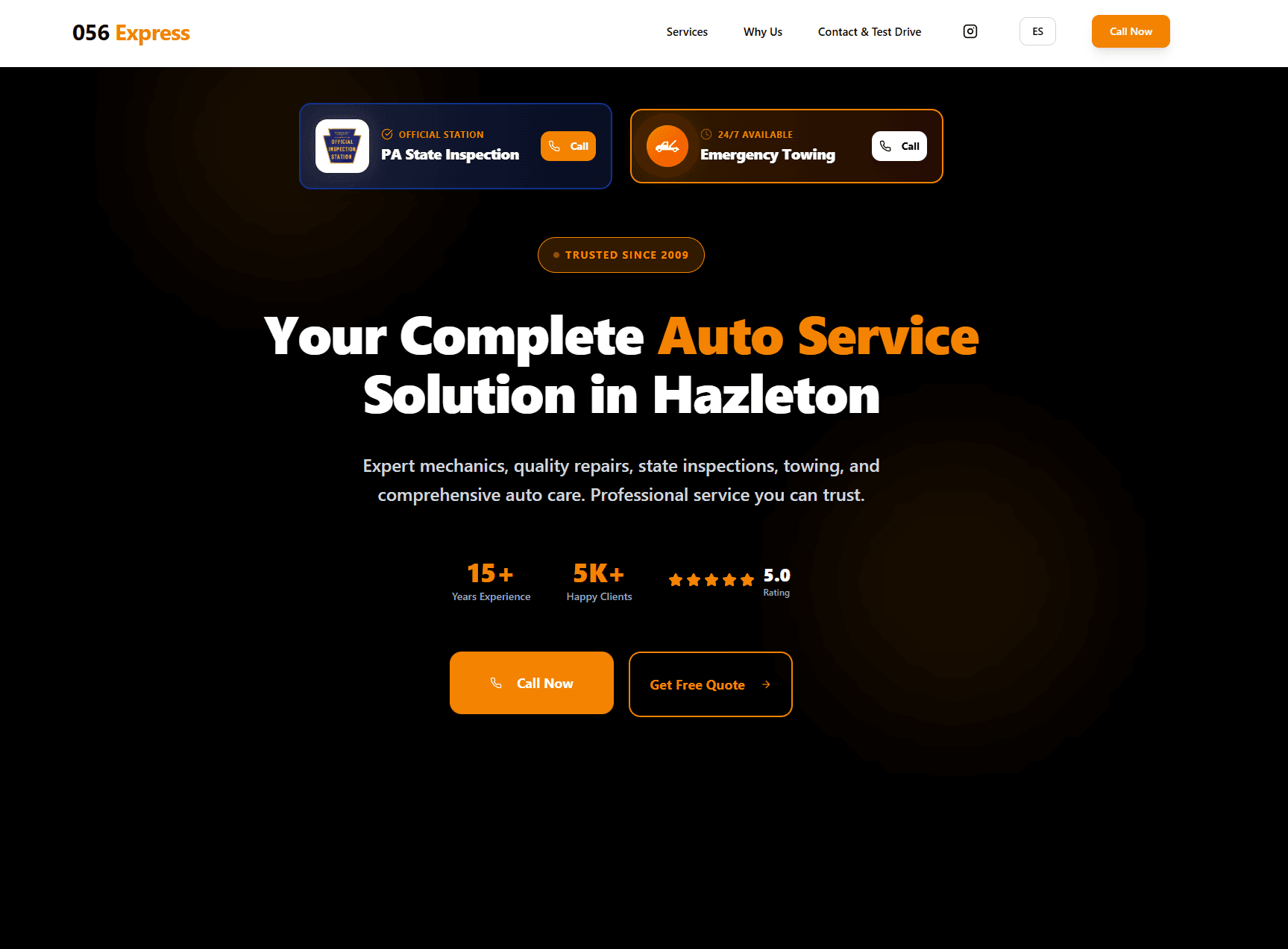 056 Express - Auto Service Website